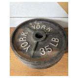 35 lb York ROund Cast Iron Weights (2x)