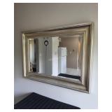 Mirror Large Beveled Glass Distressed Gold - X