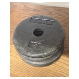 5lb York cast iron weight plates(4x) 1in - Q