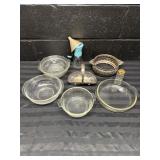 Glass Kitchenware & Metal Server Basket - I