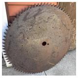 33 inch saw blade, great patina