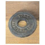 2.5 lb York weight plates (x2)  2inch diameter - Q