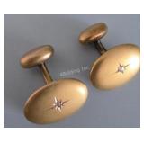 Vintage 14k Gold Cuff Links OF