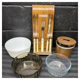 Wear-EverCutlery- Pyrex Bowls,Copper Cake Pan - G