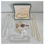 Vintage Jewelry Lot CORO, Pearls, Crystals - L
