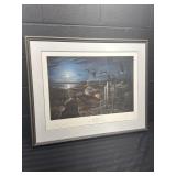Terry Redlin Night Flight Canadian Geese Print - T