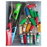 Small lidded plastic box, Lighters, BBQ li