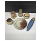Pottery Jars, Plate, Canoe - F