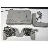 PS1 console with 2 Controllers and Multitap - L