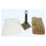 RARE American Collier Shot Tower Advertising Disp
