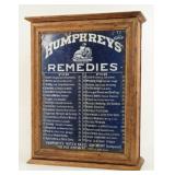 Humphreys Remedies Display Cabinet C. 1900
