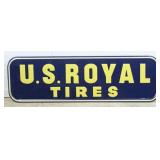 1950 U.S. Royal Tires Embossed Tin Sign