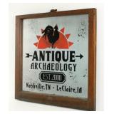 Reverse Painted Antique Archaeology Mirror