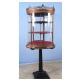 Curved Glass Revolving Crystal Showcase C. 1900