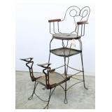 Wrought Iron Shoe Shine Chair, C. 1900