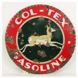 Col-Tex Gasoline Porcelain Sign w/ Antelope