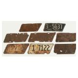 (8) Tennessee License Plates, 1936-1947