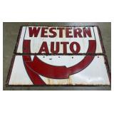 Western Auto Two Part Single Sided Porcelain Side