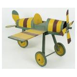 Folk Art Airplane with Fan Motor