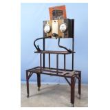 C. 1930 Exide Battery Display w/ Tester & Tin Sign
