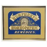 Humphreys Specifics Cardboard Advertising Sign