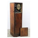 Standing Stock Ticker w/ Wooden Case