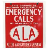 ALA Double Sided Porcelain Garage Sign
