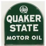 Quaker State Oil Tombstone Metal Sign