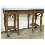 Maitland Smith Faux M/T Regency Console Table