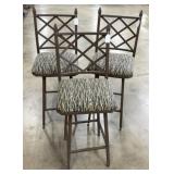 (3) Metal Bar Stools