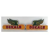 Pair of Vintage Masonite Dekalb Corn Seed Sign