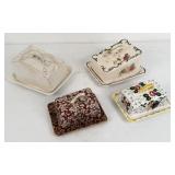 (4) Cheese or Butter Dishes