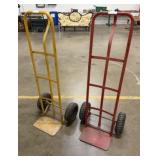 Yellow & Red Two-Wheel Dollies