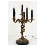 Putti Brass & Marble 6 Light Lamp