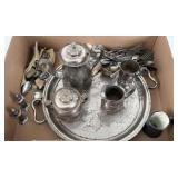 Silver Plate Flatware, Tea Service, & Souvenirs