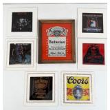 (7) Reverse Painted Glass