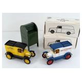(5) Coin Banks, Cars & Mailbox