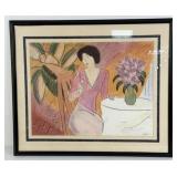 Marge Mills (1932-1996) "High Tea" Mixed Media