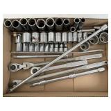 Craftsman 1/2" Sockets, Ratchets, Bar, Etc.