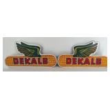 Pair of Vintage Masonite Dekalb Corn Seed Sign