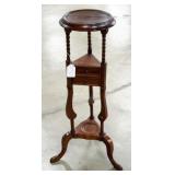 Mahogany Plant Stand w/ (2) Drawers