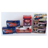 (5) Die-Cast Metal Vehicles & (2) Budweiser Banks