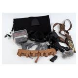 Group of Gun Holsters, Stock, Belts, Etc.