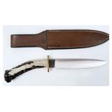 Russell White Rienzi, MS Stag Handle Sheath Knife
