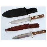 (2) Russell White Rienzi, MS Sheath Knives
