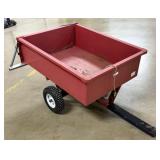 Red Metal Yard Trailer