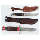 Schrade-Walden & Boker Stacked Leather Knives
