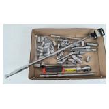 Group of 1/2" Drive Ratchets, Breaker Bar, Etc.