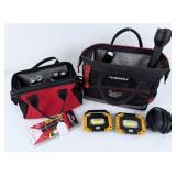 (2) Husky Bags w/ Miscellaneous Flashlights