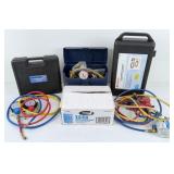 Manifold Gauge Sets & (11) Cans R134A Refrigerants
